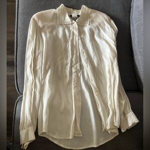 The Villager vintage Cream Shirt. Size 14. Made in the USA.